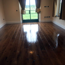 Generations hand plained rich tutor finished flooring with the lacquer applied.